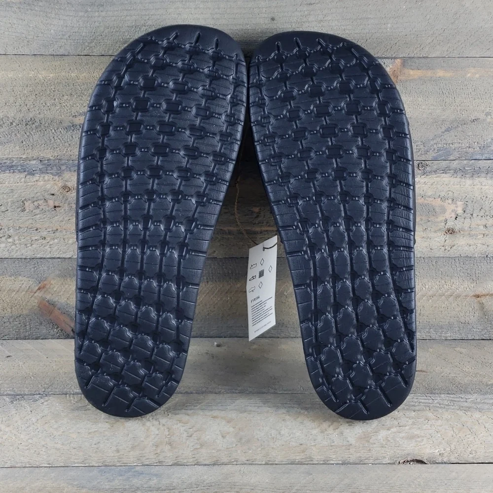 adidas Adilette Boost Men's Slides Sandals Black White Supreme Cushioning
